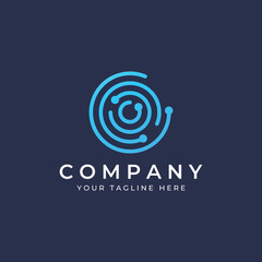 Abstract circle logo elements, circle lines, minimalist circles, creative ideas circles and modern colorful circles. Logos for companies and other businesses with simple and modern designs.