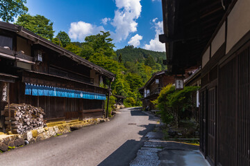 木曽路　妻籠宿の風景