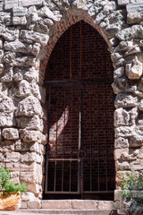 old door and wall