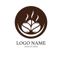coffee cup logo with vector style template