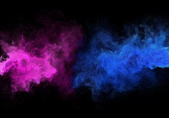 Blue and pink mystery neon fog and smoke dark texture