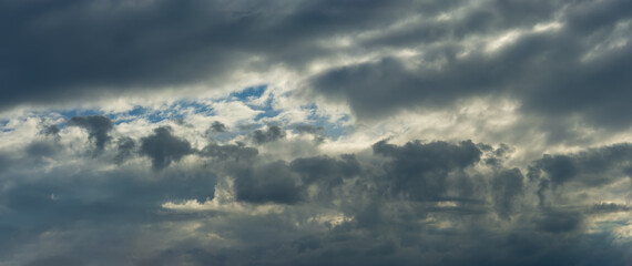 Rain clouds in the morning.