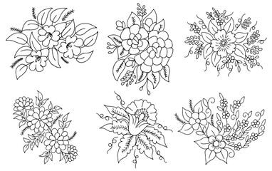 black and white flowers