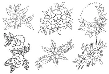 black and white flowers