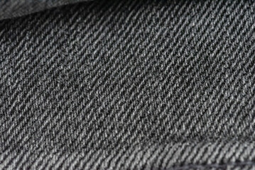 Black jeans fabric macro texture close