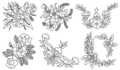 black and white flowers