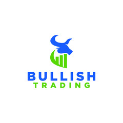 Business and Finance Logo with the Bull as the Symbol