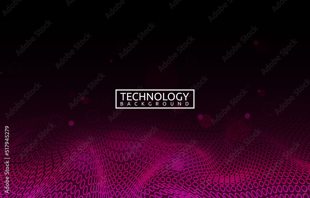 Poster wave digital internet network abstract technology background