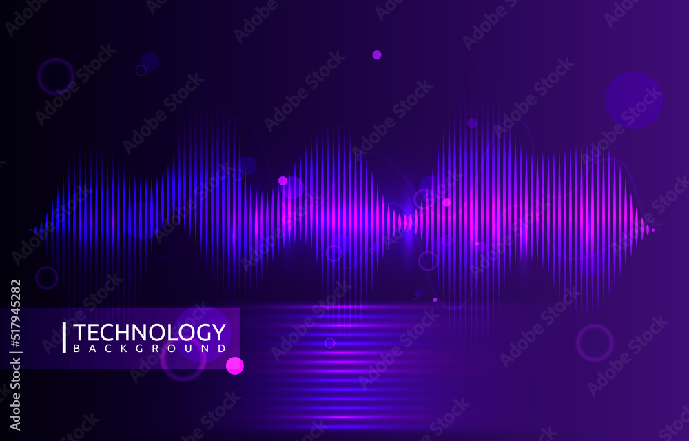 Poster wave digital internet network abstract technology background