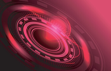 Futuristic Digital Circle Abstract Digital Technology Background