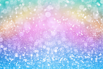 Glam rainbow glitter spark birthday unicorn mermaid party background summer sea water glittery invite - 517945801