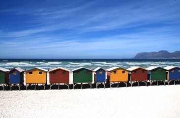 Naklejka premium colorful huts