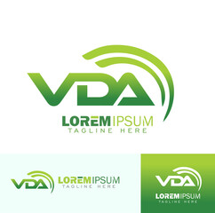 VDA Monogram Initial Logo Sign