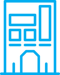 Fototapeta premium building icon,apartment,town,hotel,office and government, pixel perfect icon 