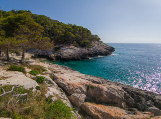 Italy, June 2022: breathtaking views with sea and cliffs at the Tremiti Islands in Puglia