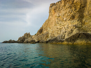 Italy, June 2022: breathtaking views with sea and cliffs at the Tremiti Islands in Puglia