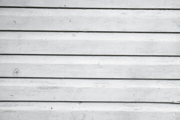 horizontal white painted wooden planks. Wooden background texture surface