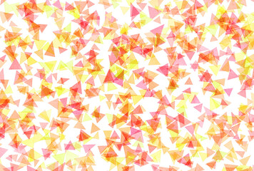 背景素材_水彩テクスチャ_三角_オレンジ