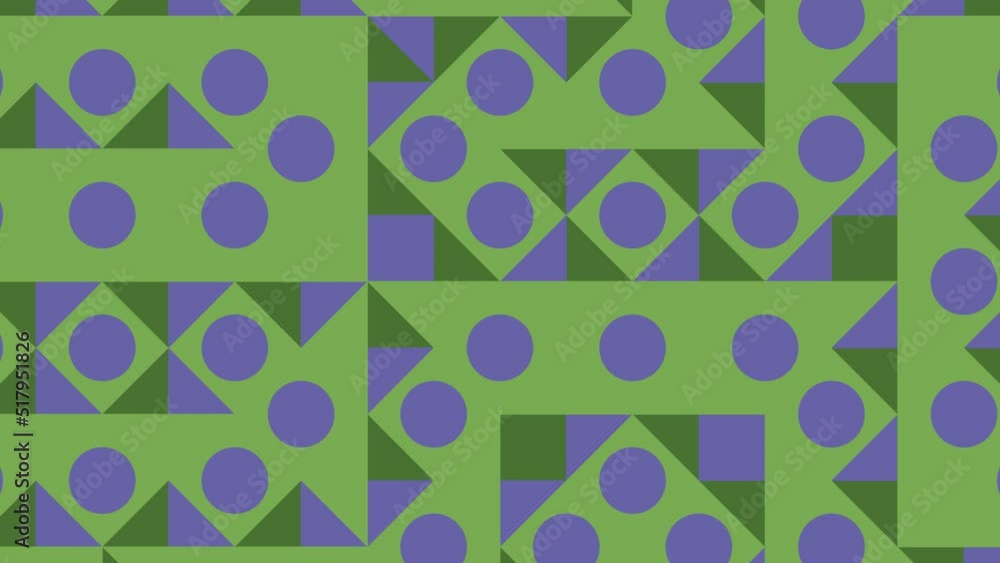Aufkleber trendy seamless loop motion graphic background in a flat design. abstract animated pattern with geom