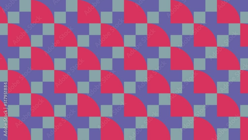 Aufkleber trendy seamless loop motion graphic background in a flat design. abstract animated pattern with geom