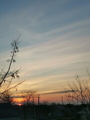 Obraz premium Very beautiful and gentle sky. Soft clouds of pure white.