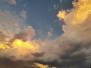 Very beautiful and gentle sky. Soft clouds of pure white.