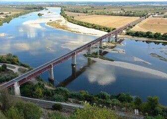 Tajo river impressions in Santarem , Centro - Portugal 