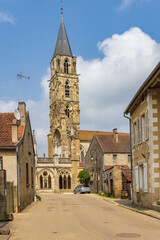 Cityscape of Saint-Pere with Eglise Notre-Dame in Bourgogne France is a miniature copy of the Notre-Dame in Paris.