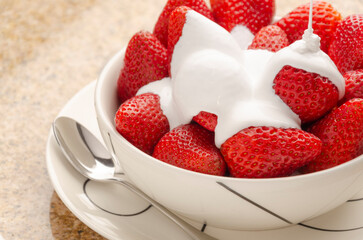 fresas con crema