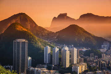 Fototapeta Panorama Rio de Janeiro o zachodzie słońca obraz