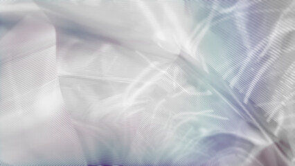 Bright white backdrop of metal curves - hi-tech digital art - abstract 3D rendering