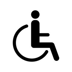 Graphic arts. Silhouette man. Toilet. Vector.