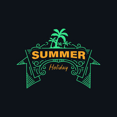 Obraz premium summer badge with vintage style or retro style
