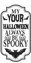 Vintage Halloween Sign  Design