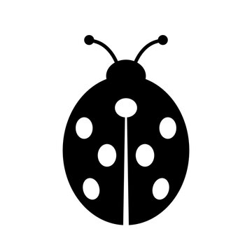 Ladybug icon. Ladybird beetle or lady beetle. Vector Illustration