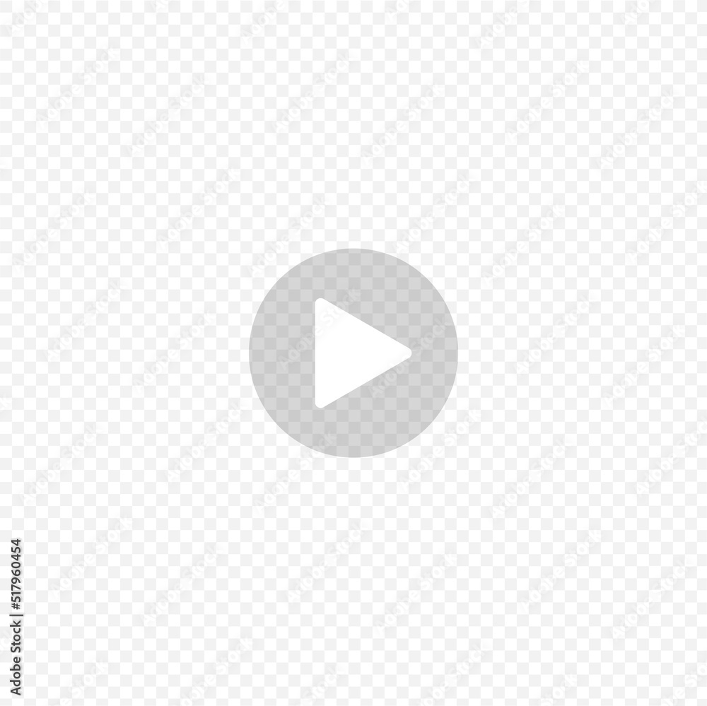 Poster play button on transparent background stock vector