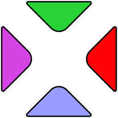 set of buttons for playstation with a triangle shape