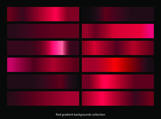 Red gradient template set