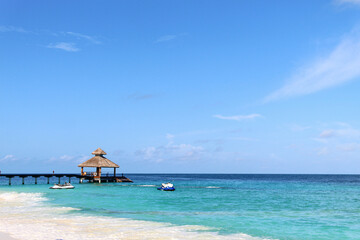 beach and sea on Maldives 