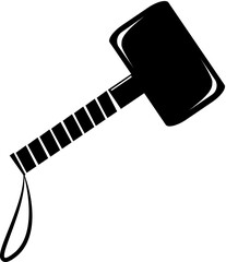 hammer vector image, silhouette (mjolnir)