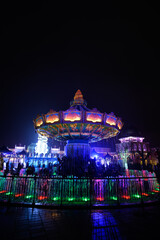 Freizeitpark Abenteuer, farbspiel, lichter bei Nacht