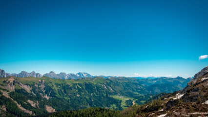 Exploration spring day in the beautiful Carnic Alps, Friuli-Venezia Giulia, Italy