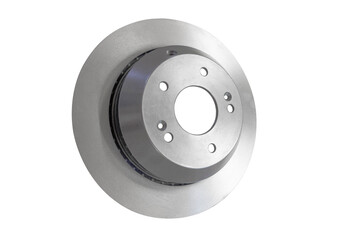 Car brake disc isolated on white background. Auto spare parts. Perforated brake disc rotor isolated...