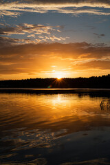 sunset on the lake