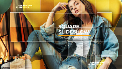 Fototapeta Modern Square Slideshow Replacement Title obraz