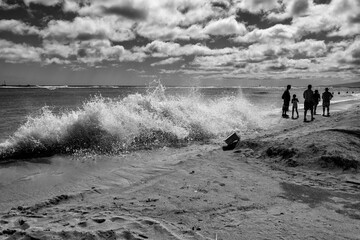 Fototapeta na wymiar Waves Washing on The Beach.