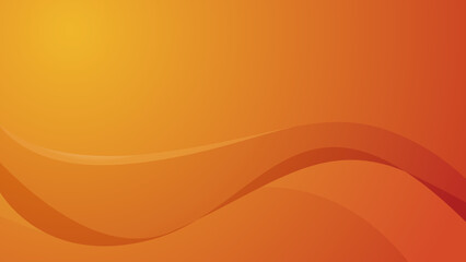 Abstract gradient orange background with line wave	
