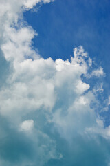 blue sky and white clouds. background for the design.