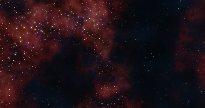 Nebula background. Galaxy in the universe. 3d rendering.