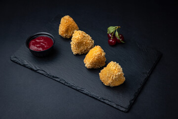 Fried Mac and Cheese Bites with Dipping Sauce